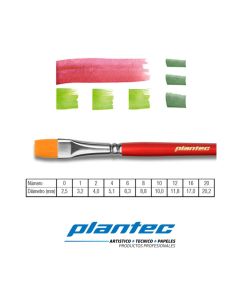 Pincel Plantec chato sintetico S.8400 'Varios modelos'