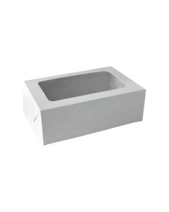 Caja Blanca Rectangular Con Visor 31x22x9