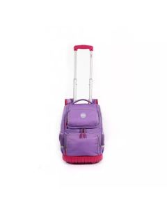 Mochila con carro fucsia con lila 18´´