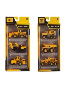 Cat Vehiculo Construccion Metal 8cm Pack X 3