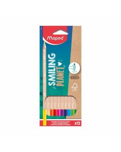 Lapices de colores Largos x12 unidades Smiling Planet
