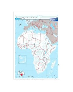 Mapa N°3 x4 unidades ÁFRICA Politico