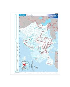 Mapa N°3 x4 unidades EUROPA politico