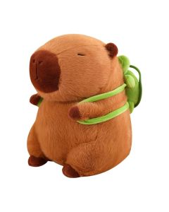 Peluche Capibara Carpincho Con Mochila De Tortuga 22Cm