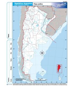 Mapa N°3 x4 unidades ARGENTINA politico