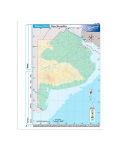 Mapa N°3 x4 unidades BUENOS AIRES fisico/politico