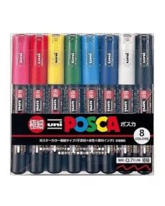 Marcador posca x8 pc-1m 0.7mm colores surtidos