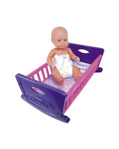 Bebe Plastisol Bebi C/ Cuna En Bolsa