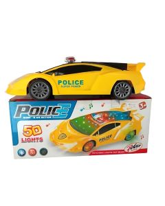 Coche de Policía 5D Con Música y Luz