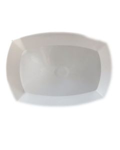 Bandeja plastica apta para microondas blanca