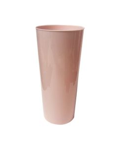 Vaso plastico trago largo rosa pastel