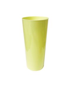 Vaso plastico trago largo amarillo pastel