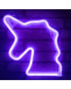 Cartel Neon Unicornio