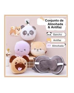 Antifaz Peluche Almohada + Antifaz Kawaii Para Viaje