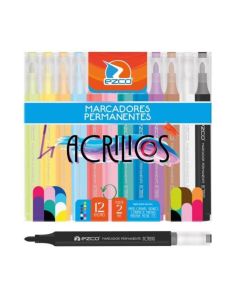Marcadores acrilicos Ezco x12 unidades