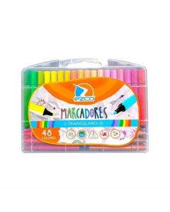 Marcadores color x48 unidades Triangular en Valija
