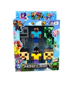 Muñeco Minecraft Goma x6 En Caja