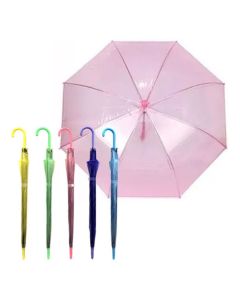 Paraguas largo transparente 'Varios colores'