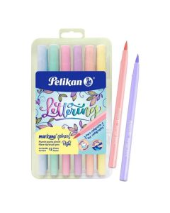 Marcador Punta Pincel Pastel x12 unidades