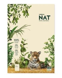 Block A4 80 hojas Rayadas NAT papel natural
