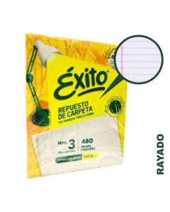 Repuesto N°3 480 Hojas Rayadas