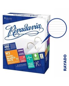 Repuesto Nº3 480 hojas Rayadas