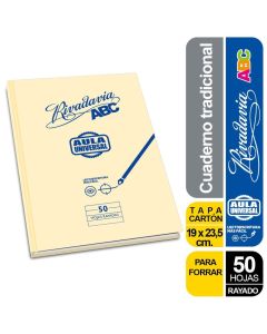 Cuaderno N°3 50 hojas rayado ABC aula universal