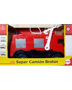 SUPERCAMION BOMBERO GIGANTE ANTEX SUPER CAMION BRUTUS DE 65CM LANZA AGUA