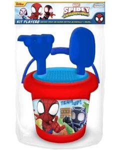 Juego de playa balde con palita spidey
