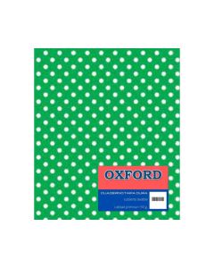Cuaderno N°3 rayado verde lunares blancos
