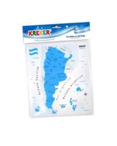 Mapa Argentina Encastre 2 Colores Goma Eva