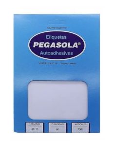 Etiqueta Pegasola N°3040 x 30 planchas
