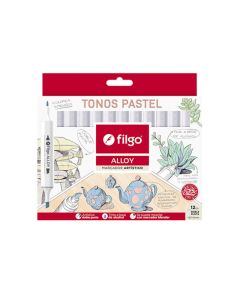 Marcador artistico ALLOY doble punta TONOS PASTEL