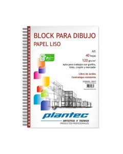 Block A5 liso 40 hojas 120 gr.
