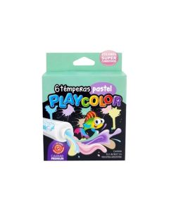 Tempera color pastel x6 unidades