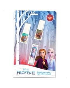 Kit esmalte para uñas y lapiz labial infantil Frozen II