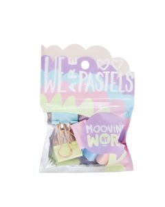 Broche binder Pastel 25 mm. x6 unidades