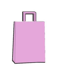 Bolsa de Papel Rosa Pastel 22x30 cm