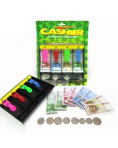 Caja de cobro con billetes