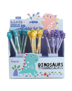 Lapiz con goma Dino