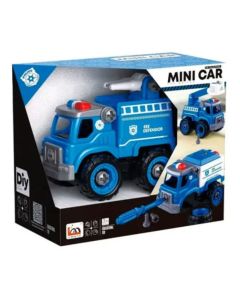 Mini car toy bricks rescate con grifos Linea policia