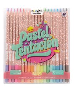 Lápices de colores Largos Pastel Tentacion x20 unidades