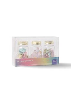 Set de oficina x3 Pastel