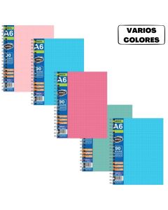 Libreta A6 line pastel 90 hojas rayadas *Varios modelos*