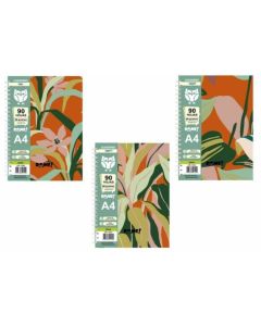 Cuaderno A4 90 hojas cuadriculadas linea selva 'Varios modelos'