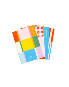 Set Cuadernos x4 colorblock16x21