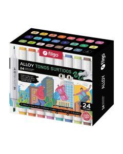 Marcador artistico ALLOY doble punta X24 Surtidos