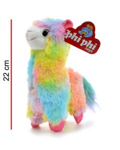 Llama Peluche Multicolor c/Luz y Sonido 22 cm