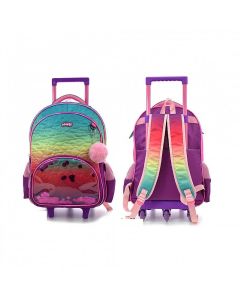 Mochila con Carro !8'Corazon con Pom Pom