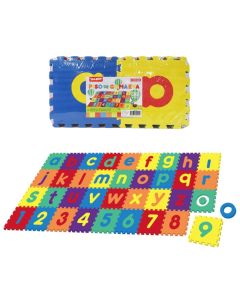 Didactico Piso de Goma Abecedario y Numeros